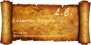 Leimeter Cinnia névjegykártya